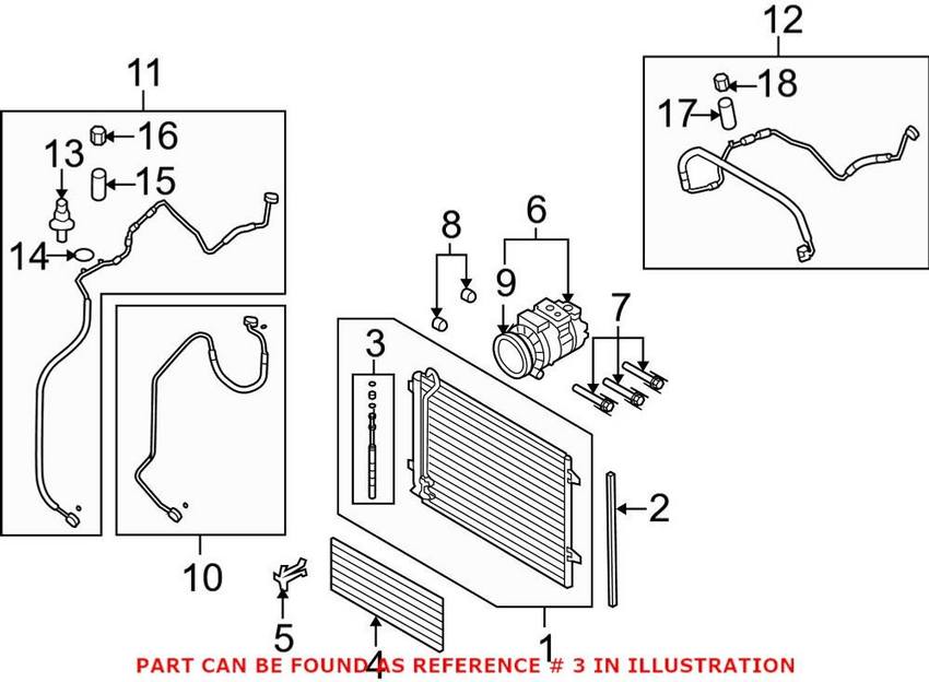 VW A/C Receiver Drier 3C0898191A - Genuine VW/Audi